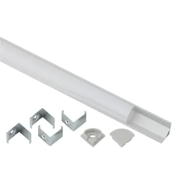 Комплект с угловым анодированным профилем CAB280 16х16мм, 2м и круглым экраном 2м (5/60/12