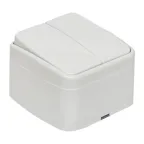 Выключатель Минск двухклавишный ОП 10А белый