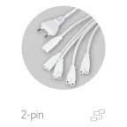 Разветвитель сетевой для фитолампы 2 м для подключения 5 светильников FITO 5х IEC C7 (2 pin)