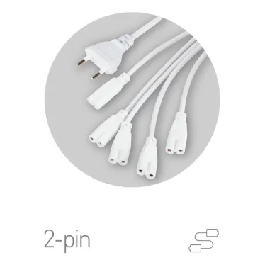 Разветвитель сетевой для фитолампы 2 м для подключения 5 светильников FITO 5х IEC C7 (2 pin)