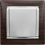 VALENA Розетка с заземлением без шторок с крышкой алюминий