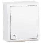 15 Aqua Выключатель проходной (переключатель) IP54 10А 250В винтовой зажим S15A белый