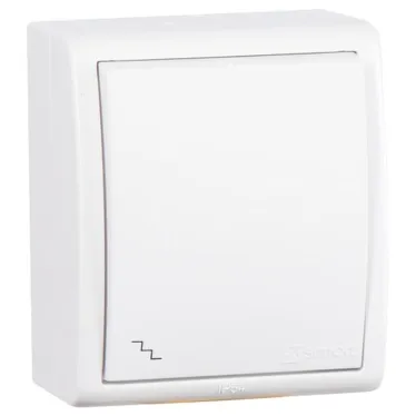 15 Aqua Выключатель проходной (переключатель) IP54 10А 250В винтовой зажим S15A белый