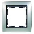 Рамка на 1 пост, S82, алюминий матовый - графит