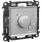 Valena LIFE Термостат для теплых полов с датчиком 16А 250В С лицевой панелью Винтовые зажимы Алюминий