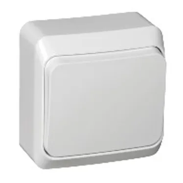 ЭТЮД выключатель наружный с самовозвратом 10 AX, белый