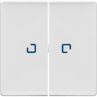 Valena LIFE Лицевая панель для выключателя двухклавишного с подсветкой Белая