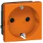 Mosaic Розетка с заземлением оранжевая
