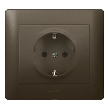 Galea Life Розетка с заземлением в корпусе dark bronze