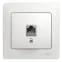 GLOSSA Розетка компьютерная RJ45 категория 5е в рамку белая
