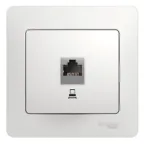 GLOSSA Розетка компьютерная RJ45 категория 5е в рамку белая