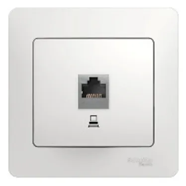 GLOSSA Розетка компьютерная RJ45 категория 5е в рамку белая