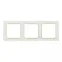 Стокгольм Рамка 3-местная белая с линией цвета зеленый