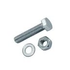 Болт DIN933 8.8 с шестигранной головкой оцинк. М12х70 + гайка + шайба (2 шт)