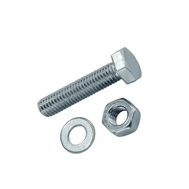 Болт DIN933 8.8 с шестигранной головкой оцинк. М12х70 + гайка + шайба (2 шт)