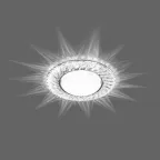 Светильник ДВО-15w GX53 без лампы со светодиодной подсветкой 4000К хром с прозрачным стеклом