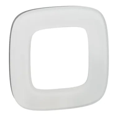 Valena ALLURE Рамка 1 пост Белое стекло универсальная