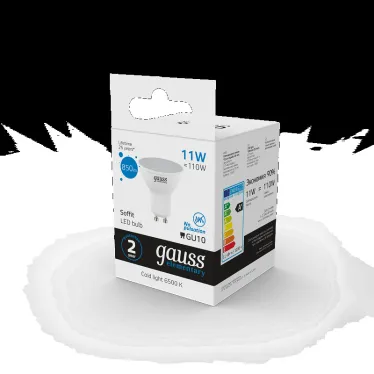 Лампа светодиодная LED 11 Вт 850 лм 6500К софит MR16 холодный GU10 AC 220В Elementary Gauss