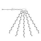 Гирлянда на елку LED 2700К 7 веток 3м