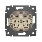 VALENA Розетка с заземлением в рамку с крышкой белая