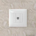 Avanti Компьютерная розетка RJ-45 без шторки в стену, кат.6А одинарная, Белое облако