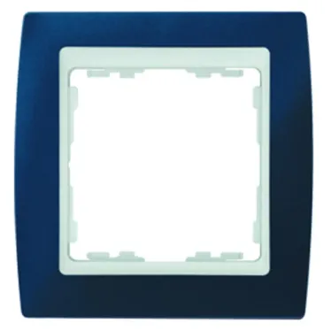 Рамка на 4 поста, S82, синяя - белый