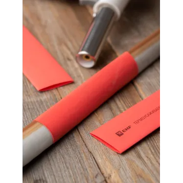 Трубка термоусаживаемая ТУТ нг 20/10 красная рулон PROxima