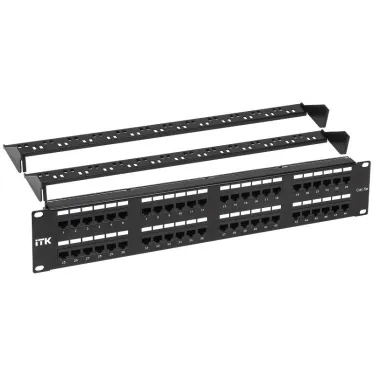 Патч-панель 2U кат 5е UTP 48 портов с кабельным органайзером