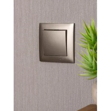 Валенсия лицевая панель выключателя 1-кл. 10А кашемир