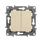 ETIKA Переключатель двухклавишный слоновая кость автоматические зажимы 10AX