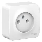 Розетка BLANCA наружная без заземления без шторок с монтажной пластиной 16А 250В белый