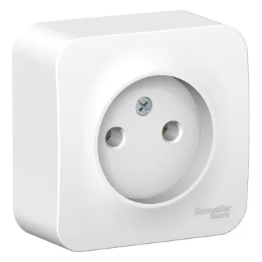 Розетка BLANCA наружная без заземления без шторок с монтажной пластиной 16А 250В белый