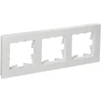 BRITE Рамка 3 поста РУ-3-Бр белый рифленый IEK