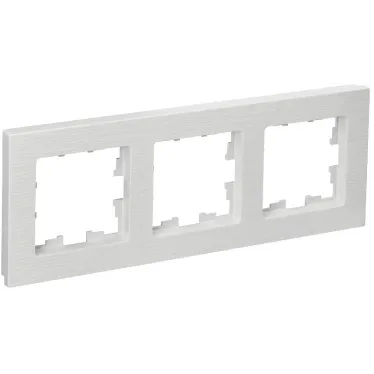 BRITE Рамка 3 поста РУ-3-Бр белый рифленый IEK