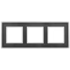 Рамка на 3 поста, стекло, Эра Elegance, прозрачный+бел, 14-5103-00