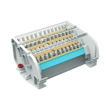 Блок распределительный на DIN-рейку 4 полюса 160А 8х7мм 2х9мм 1х12мм