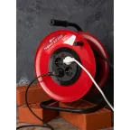 Удлинитель на катушке Гефест 2.0 4 гнезда 30м с заземлением и предохранителем КГ 3x1.5 16А/3.5кВт PROxima