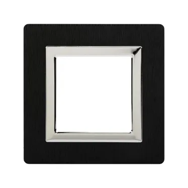 Рамка из алюминия, ''Avanti'', черная, 2 модуля