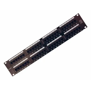 Патч-панель 19 2U 48 портов RJ-45 категория 5e UTP черная