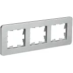 BRITE Рамка 3 поста РУ-3-1-Бр металл алюминий RE AL IEK