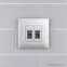 Avanti Компьютерная розетка RJ-45 в стену кат.5e двойная Закаленная сталь