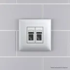 Avanti Компьютерная розетка RJ-45 в стену кат.5e двойная Закаленная сталь