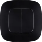 Valena ALLURE Выключатель двухклавишный 10А 250В с лицевой панелью Безвинтовые зажимы Антрацит