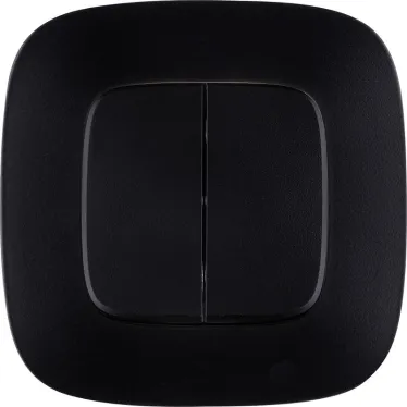 Valena ALLURE Выключатель двухклавишный 10А 250В с лицевой панелью Безвинтовые зажимы Антрацит