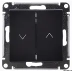 ATLASDESIGN 1-клавишный выключатель 2-полюсный, 10А, мех., базальт