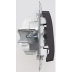 GLOSSA Переключатель одноклавишный сх.6 шоколад в рамку