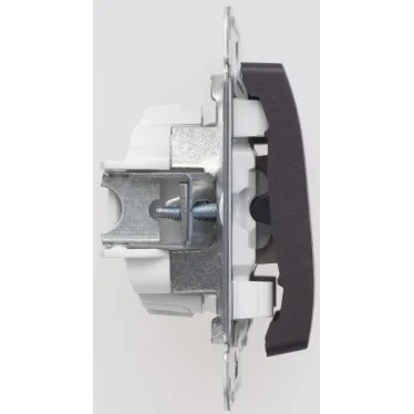 GLOSSA Переключатель одноклавишный сх.6 шоколад в рамку