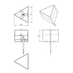 Модуль светящийся соединительный SML-AC-B-6K-03 для светильников SML 3Вт 6500K 270Лм треугольник черный