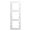 GLOSSA Рамка 3 поста вертикальная белая