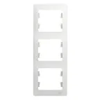 GLOSSA Рамка 3 поста вертикальная белая